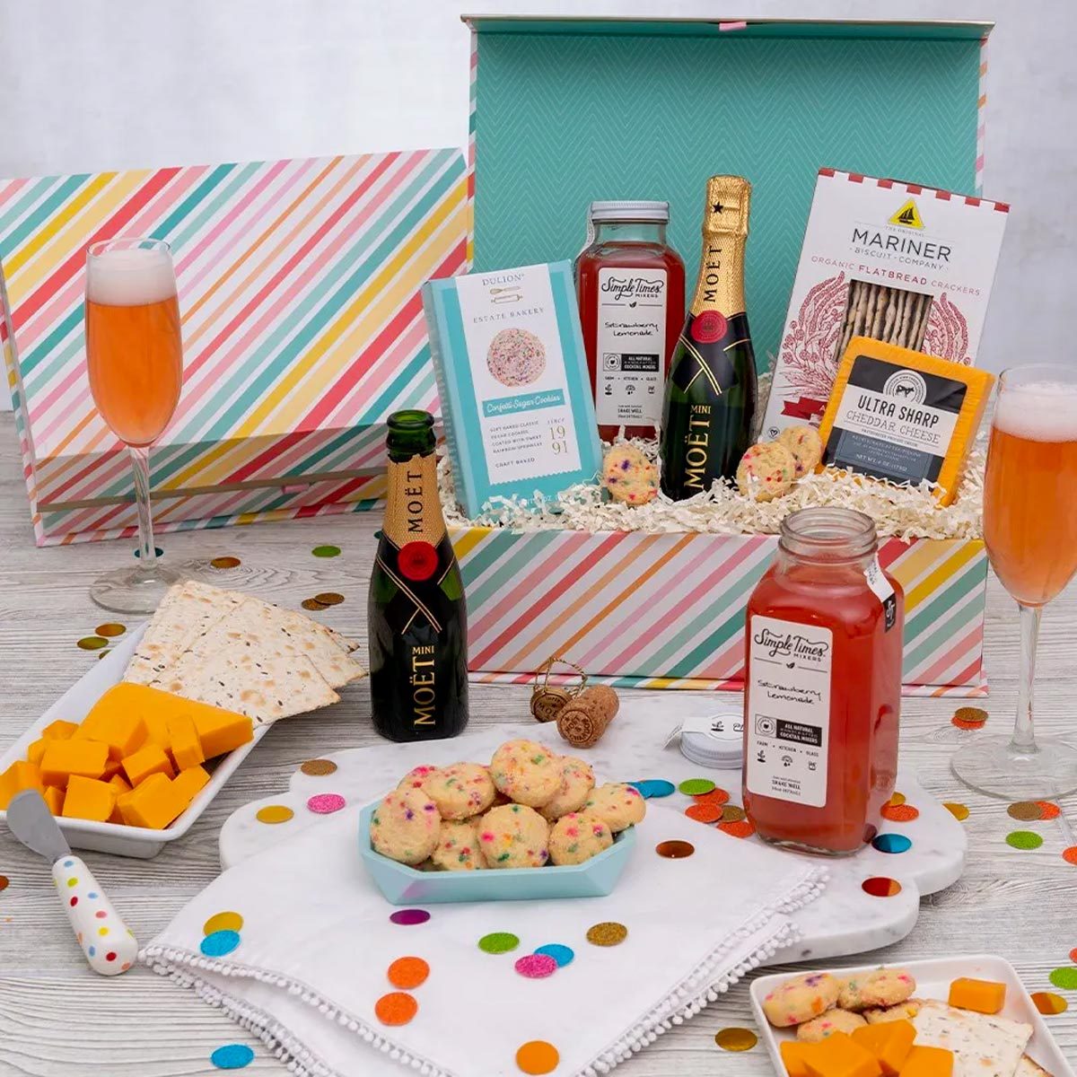 Moet Celebration Gift Basket 