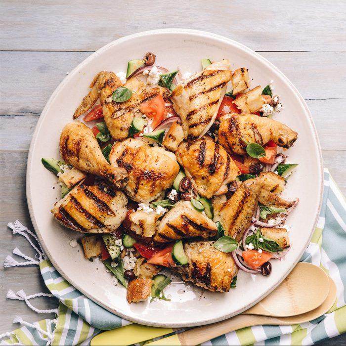 platter of grilled chicken