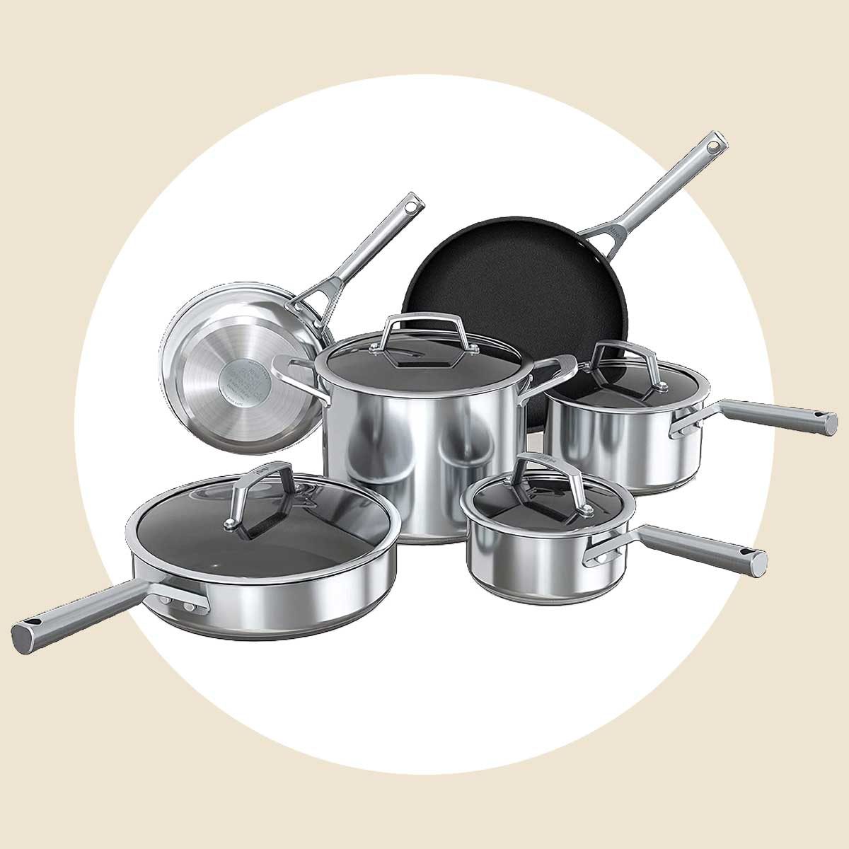 Neverstick Stainless 10 Piece Cookware Set 