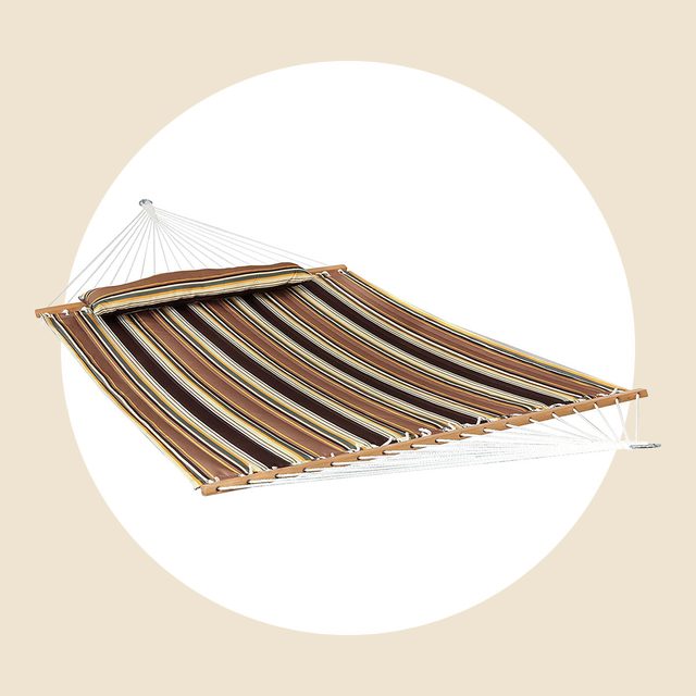 Sunnydaze Quilted Fabric Hammock 2 Person With Spreader Bars