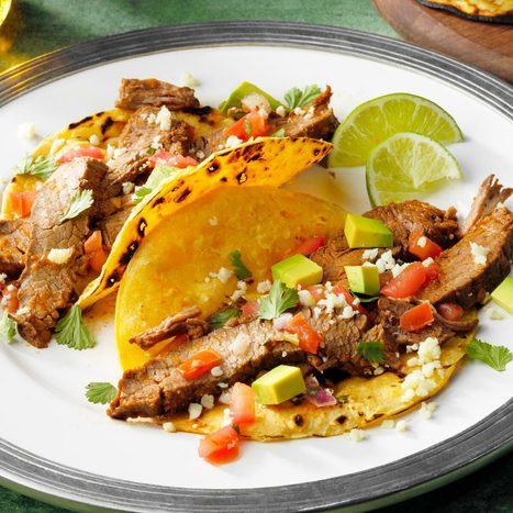 tacos with Slow-Cooker Carne Asada