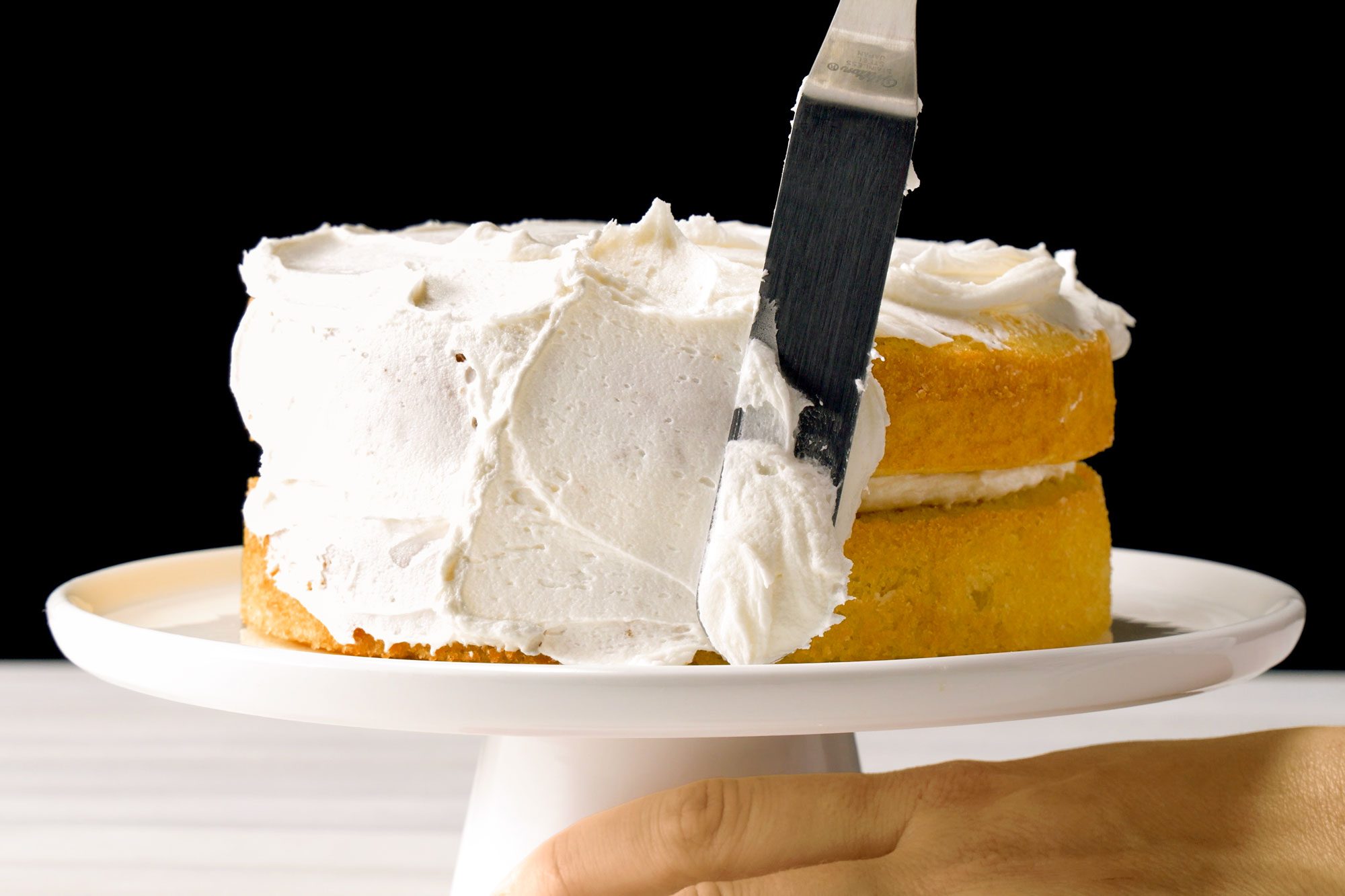 Smash Cake Having Frosting Applied