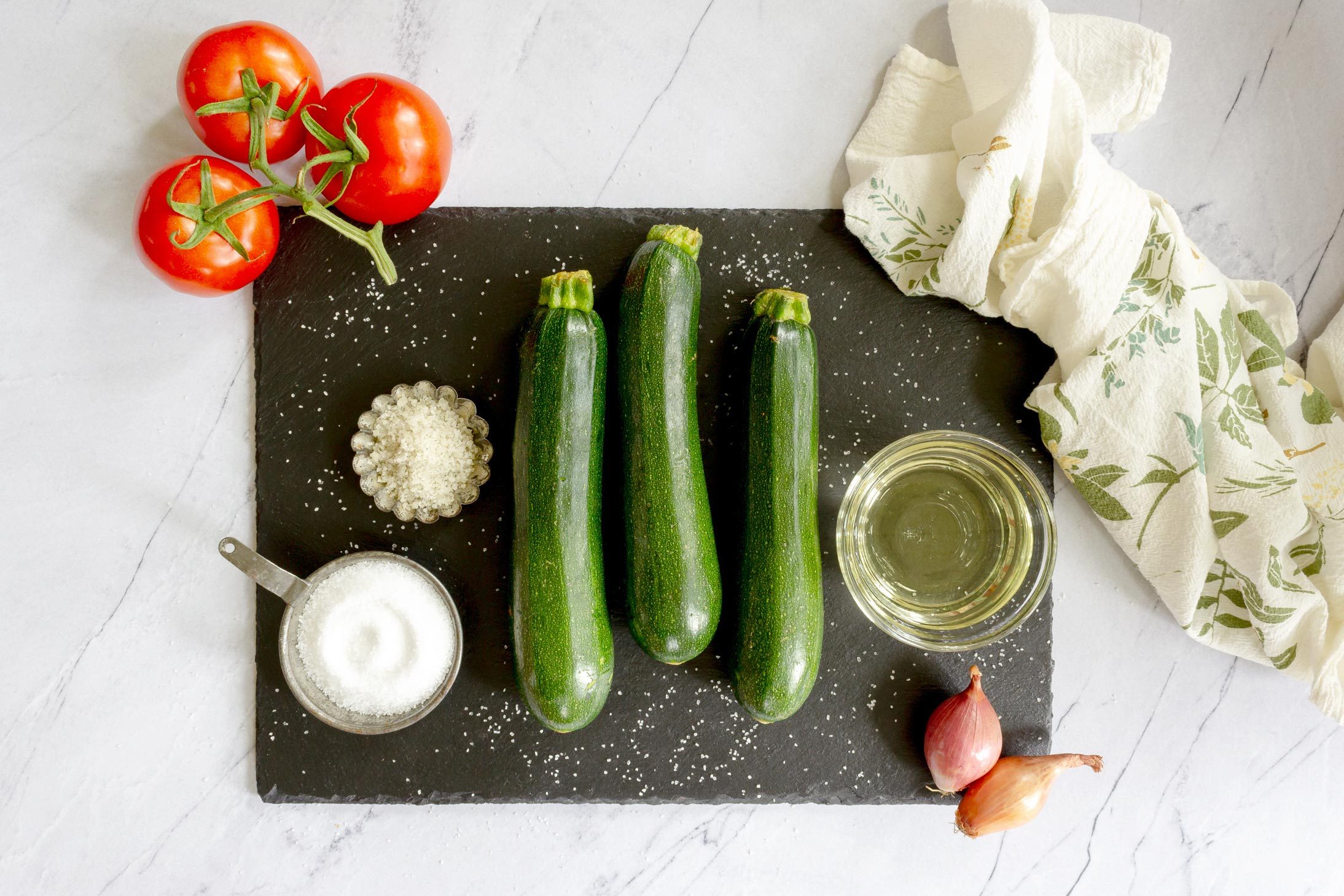 ingredients for Thomas Keller Zucchini
