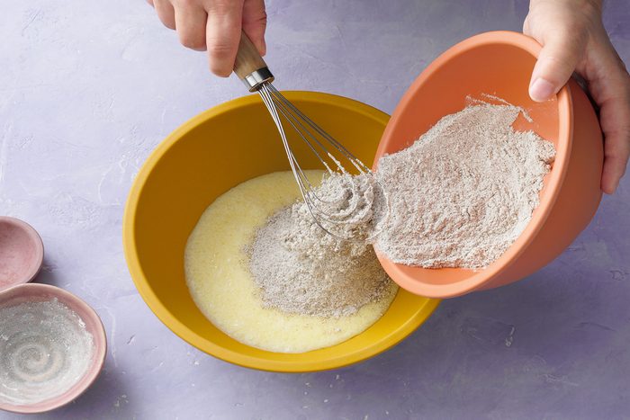 Whisking the Ingredients of Blinis