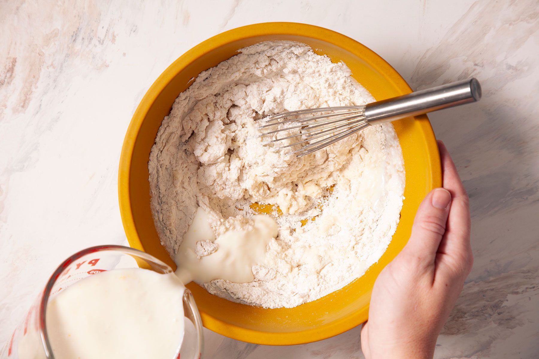 Mixing Dry Ingredients in a Bowl