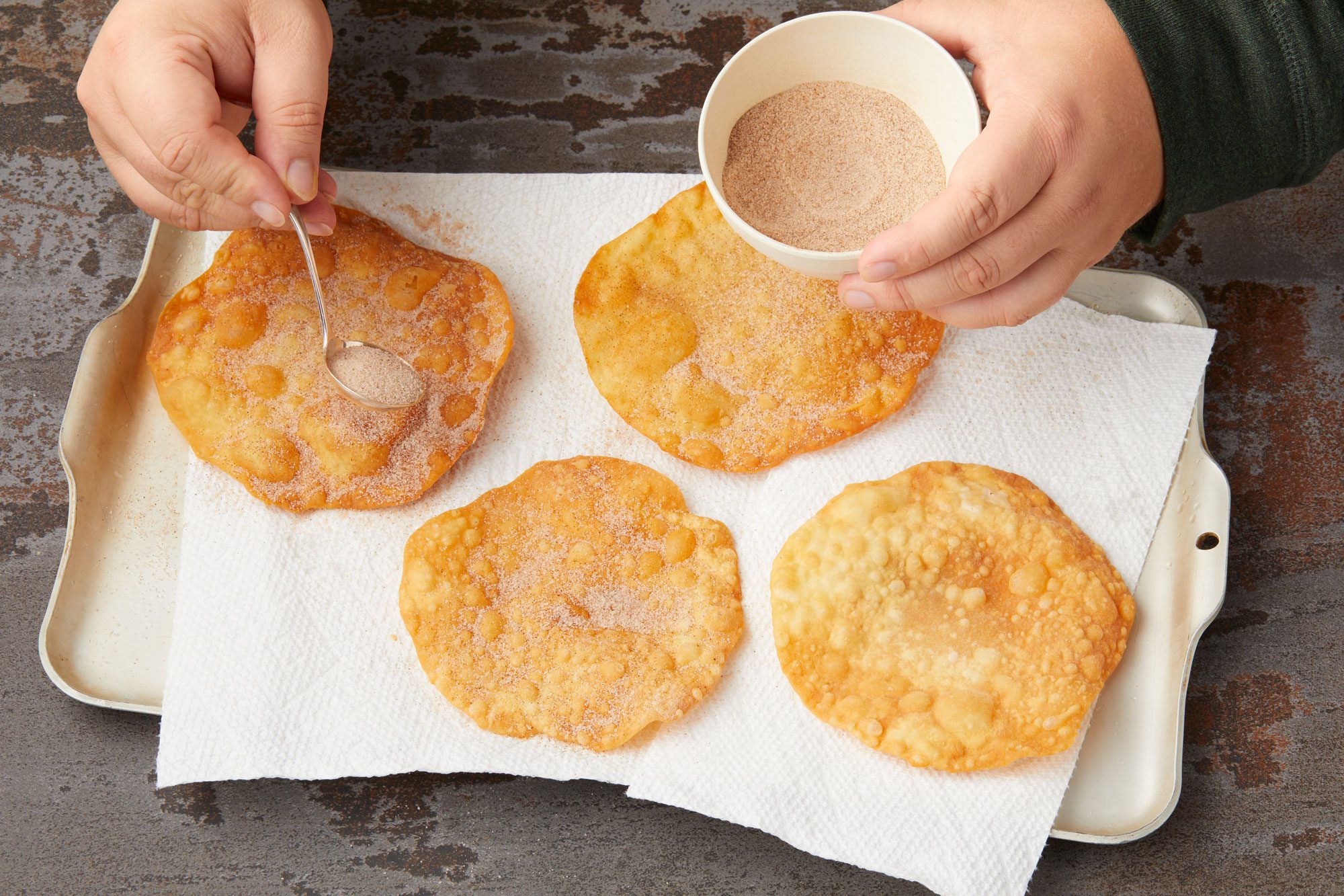 Mexican Buñuelos with nutmeg