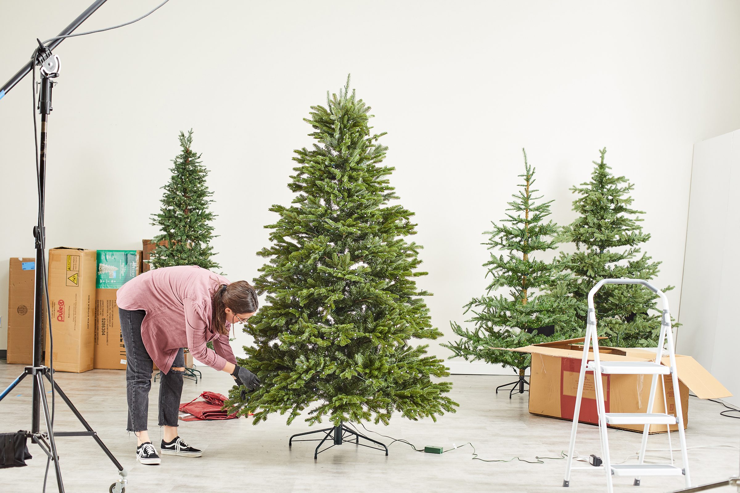 setting up twinkly tree