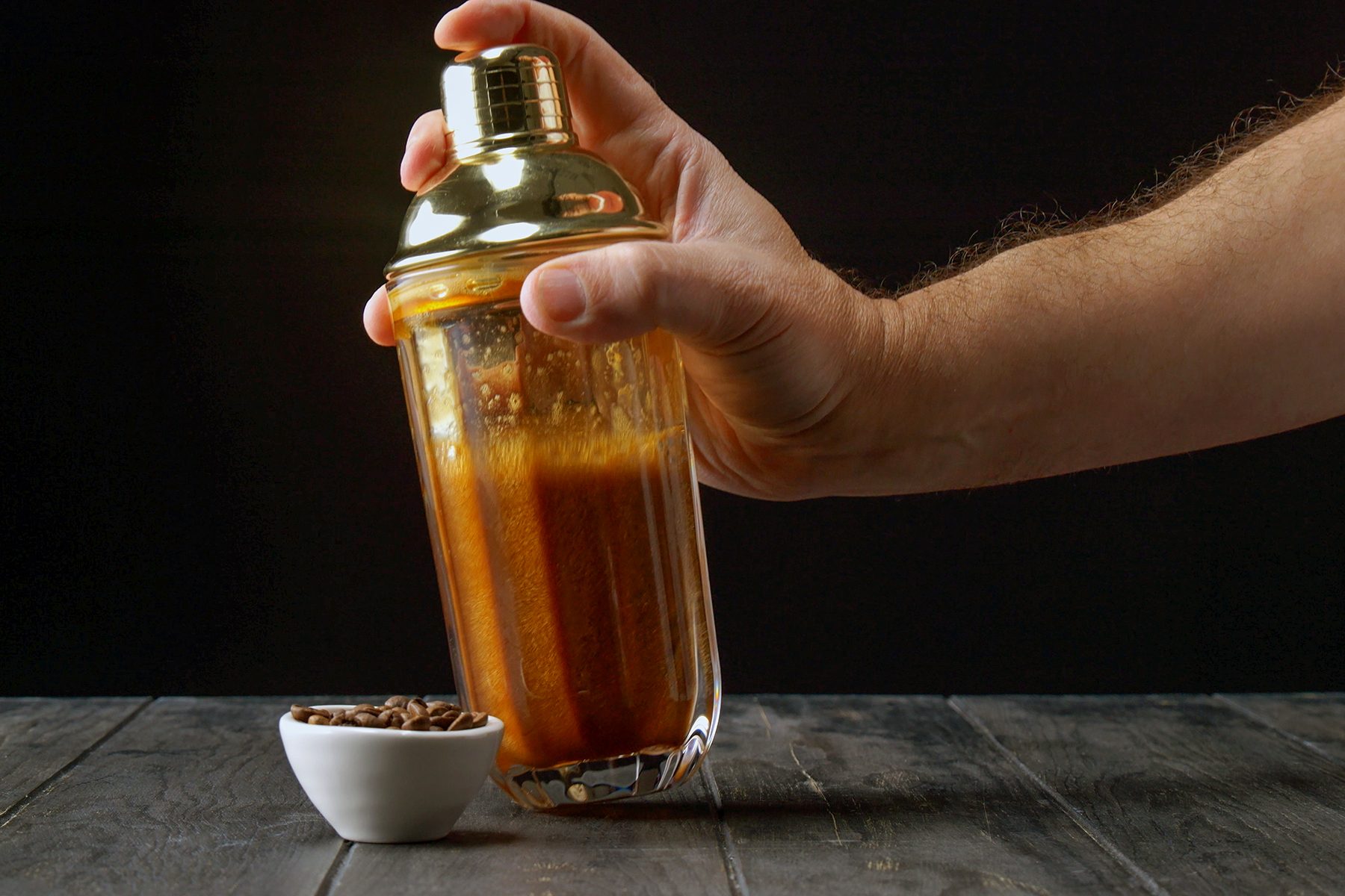 Secure the shaker cover, and then shake