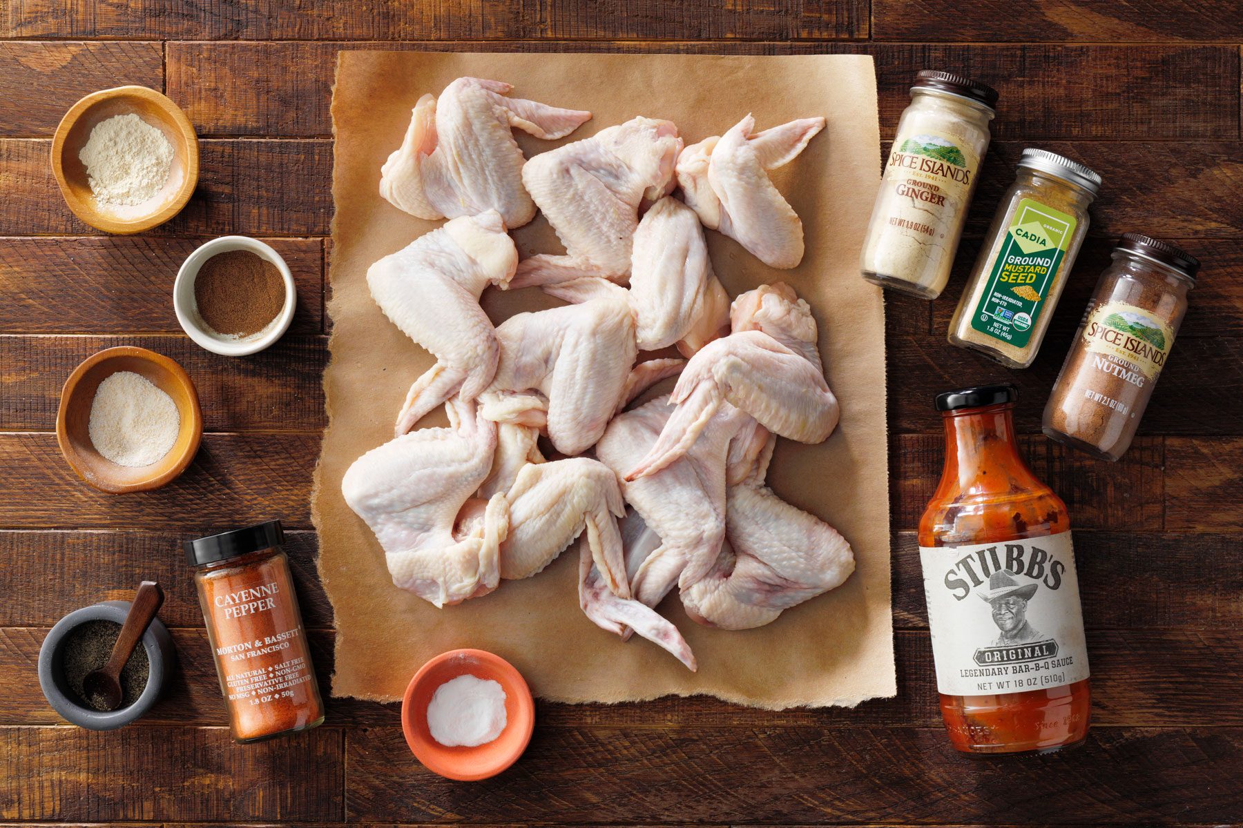 Ingredients for the Air Fryer Chicken Wings