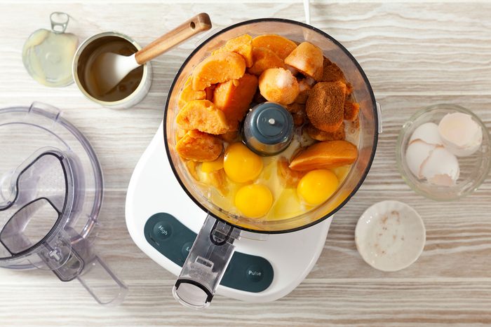 Mixing Ingredients in mixer