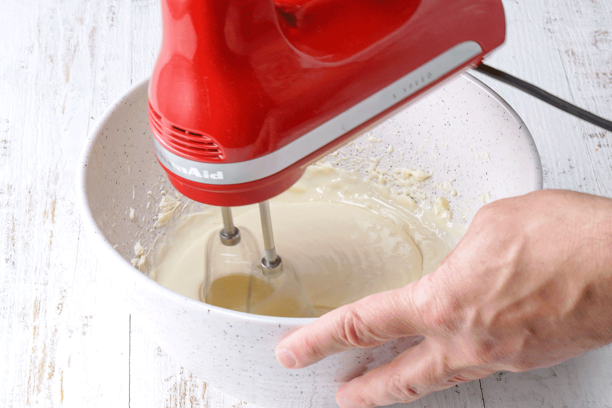 Whisking the ingredients