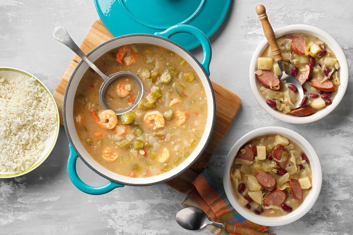 Shrimp Gumbo served with rice