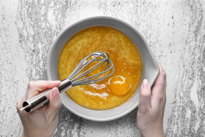 Whisking eggs