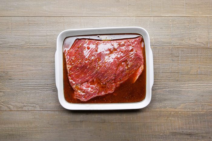 Brisket Marinating in a bowl