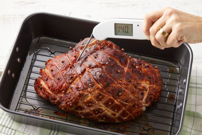 Bake until thermometer reads 140° for 10 - 15 minutes