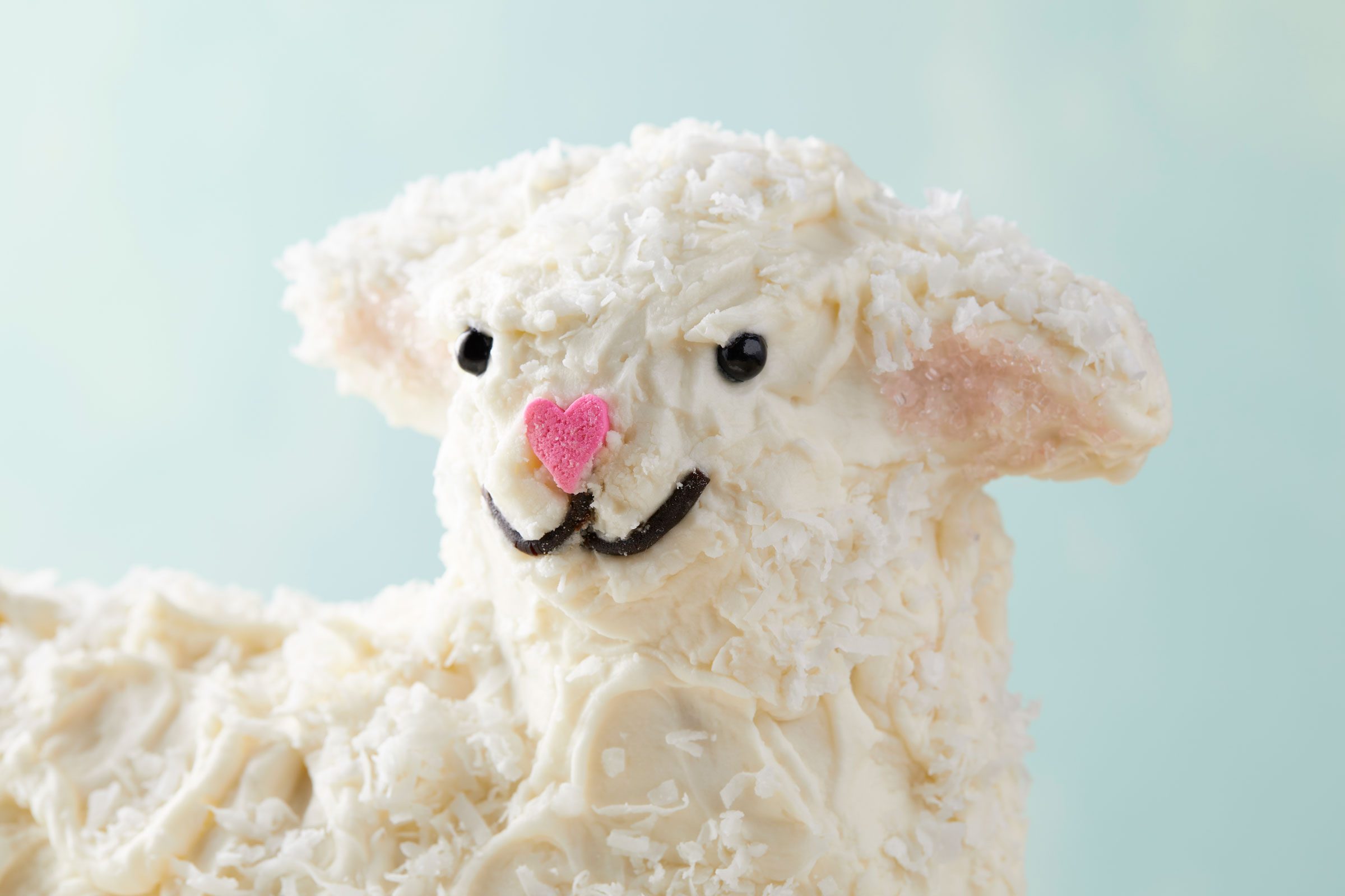 Easter Lamb Cake close up