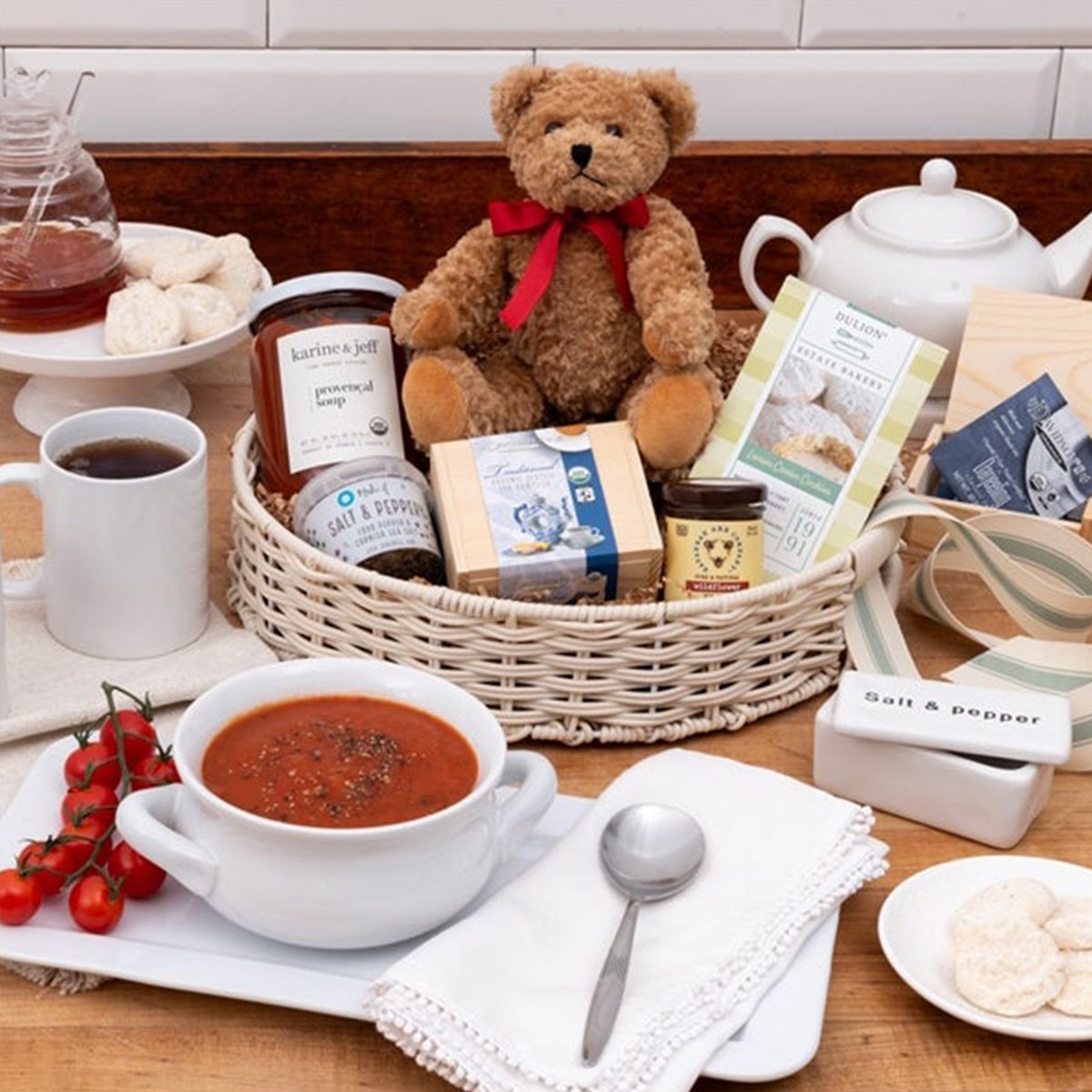 Soup, Love And Bear Hugs Basket