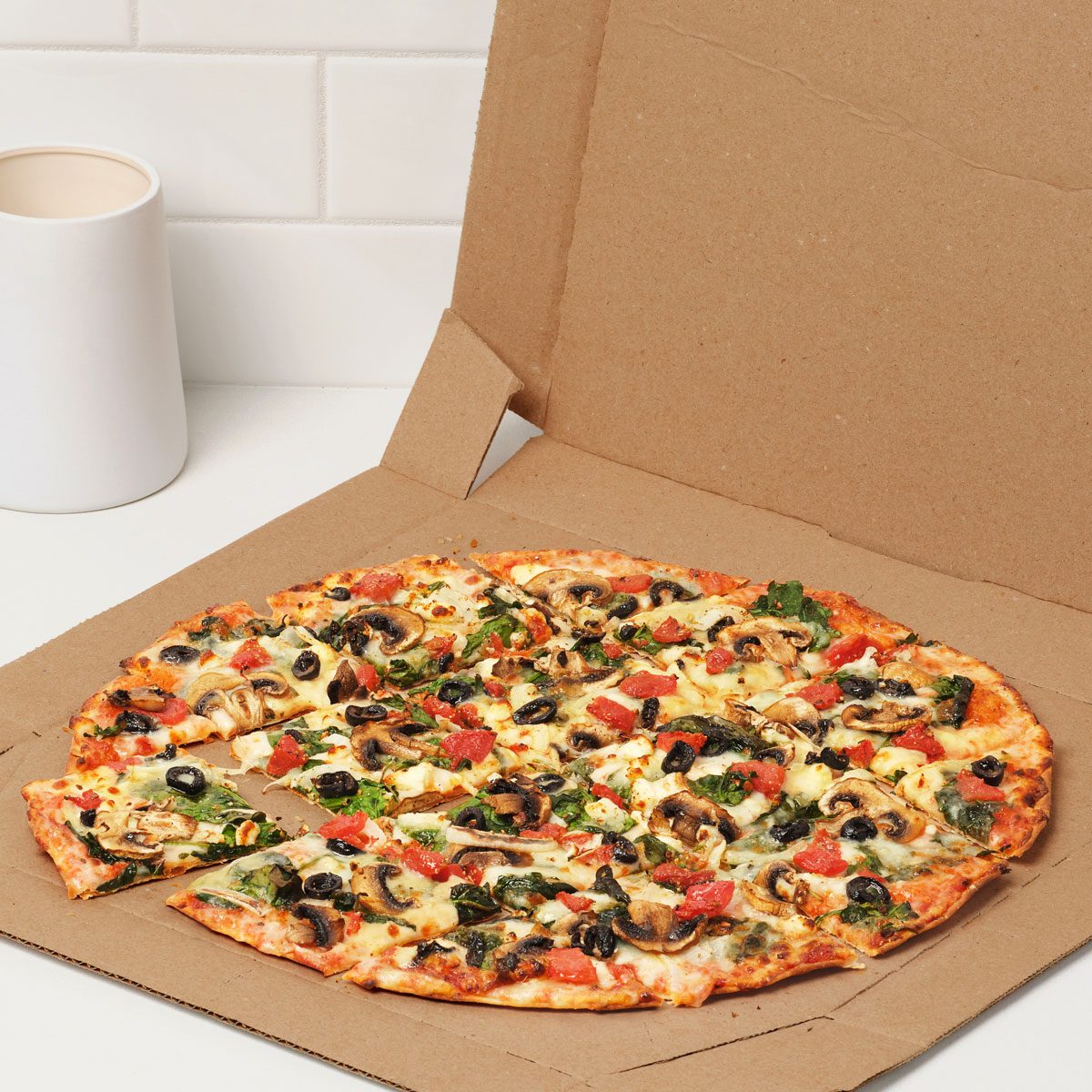 Domino's Veggie And Chicken Thin Crust Pizza Via Media.dominos.com
