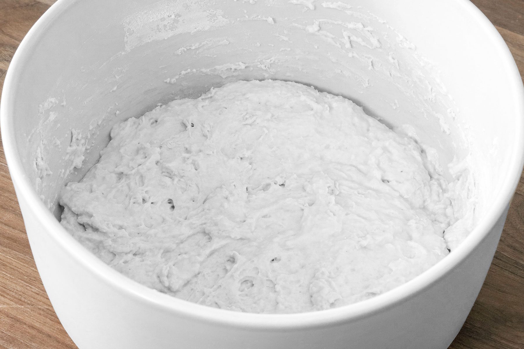 Dough resting in bowl