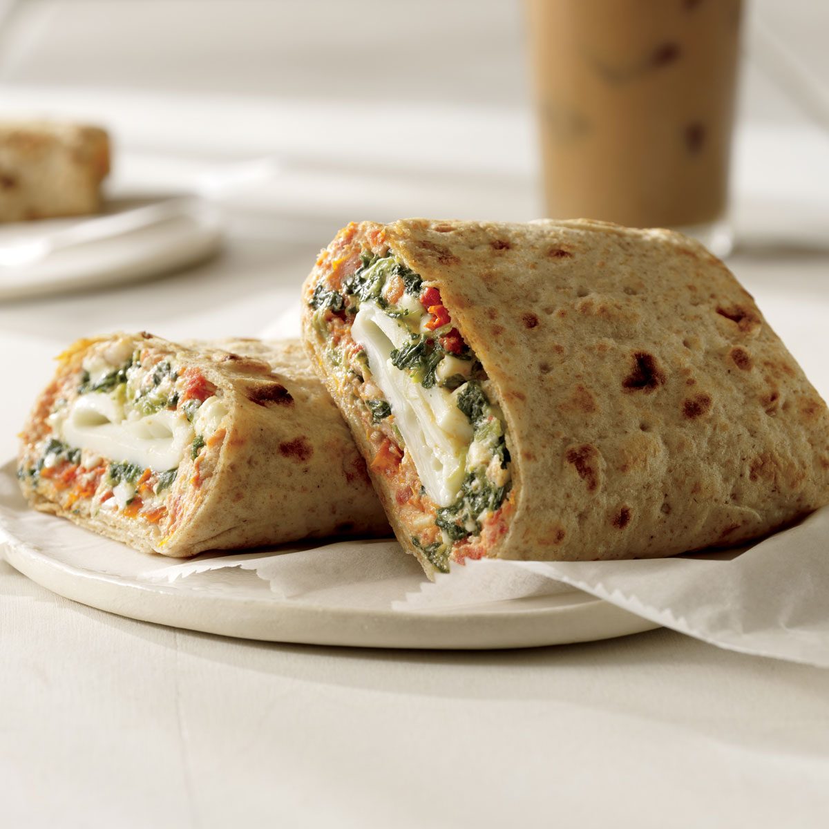 Starbucks Food Spinach Feta Wrap Via Starbucks.com