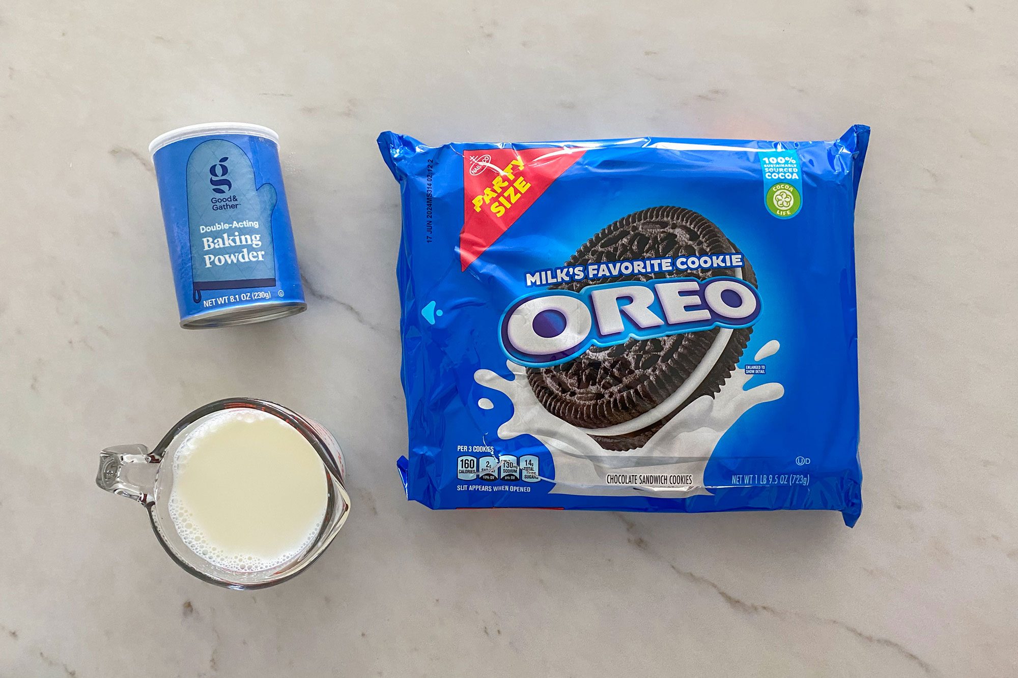 Ingredients for Oreo Cake