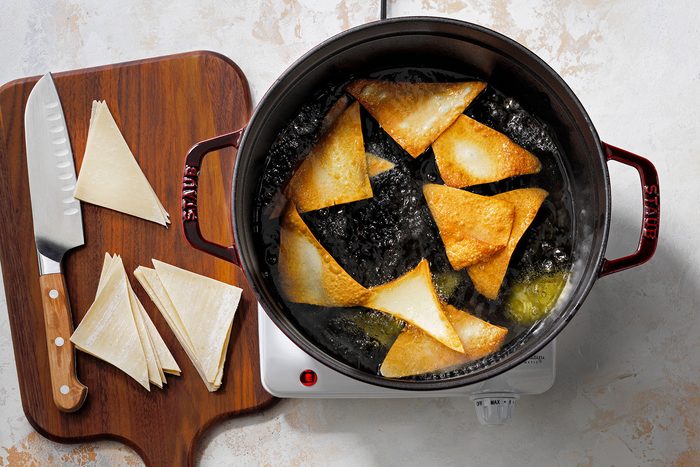 Frying Wonton Chips