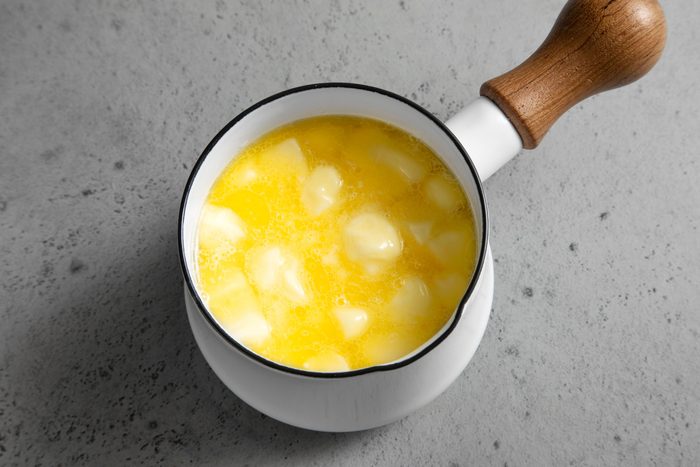 Heat milk and butter in a small saucepan