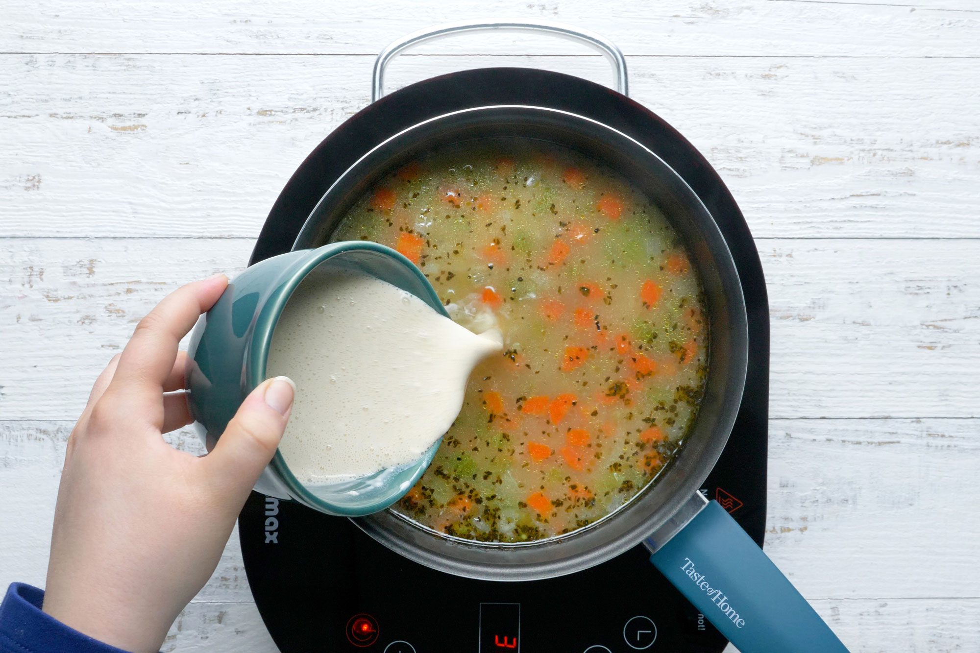 Whisk together the flour and evaporated milk until smooth
