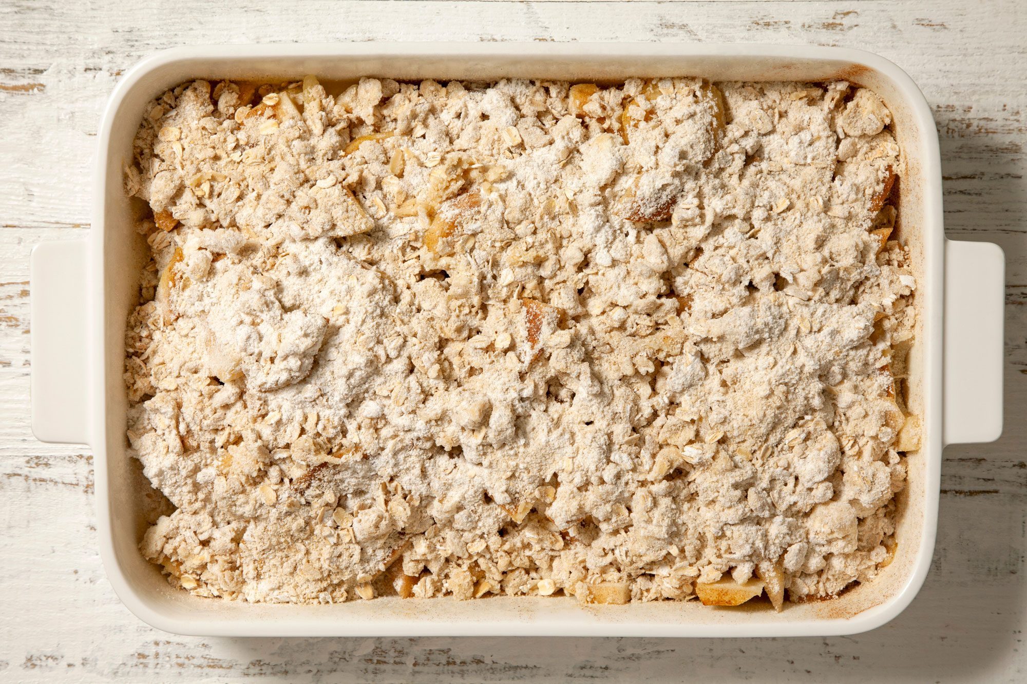 Sprinkle over the spiced pears