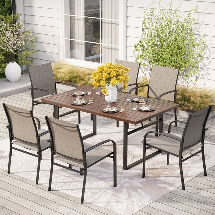 Six Person Long Dining Set