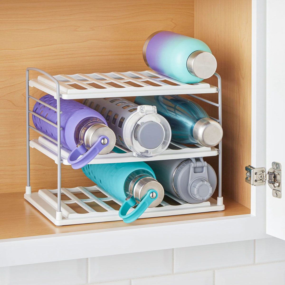Youcopia Upspace Water Bottle And Travel Mug Cabinet Organizer