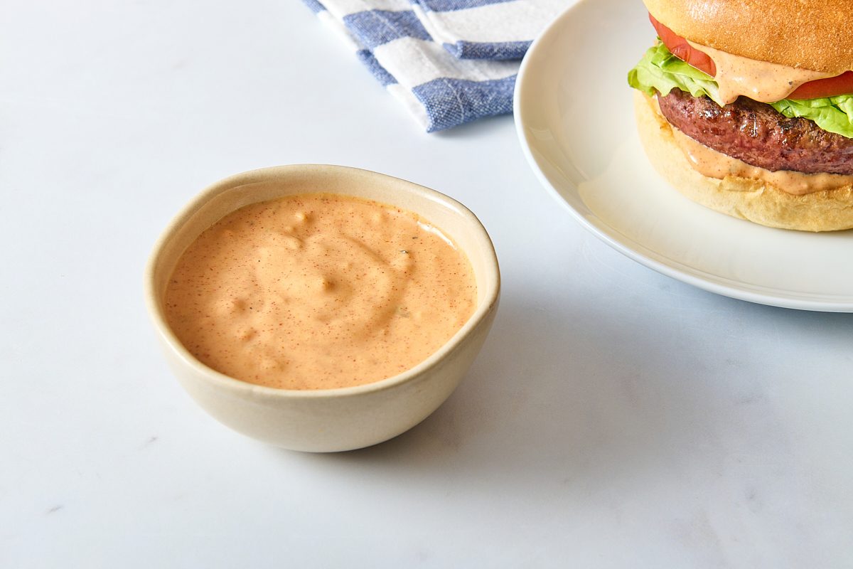 Burger sauce in a bowl