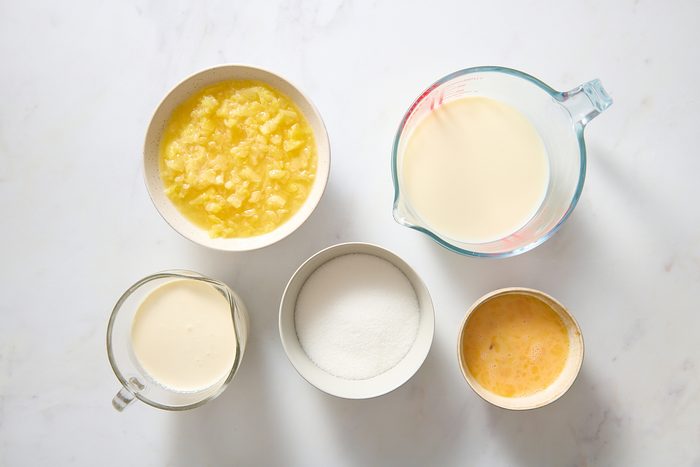 Ingredients for pineapple ice cream