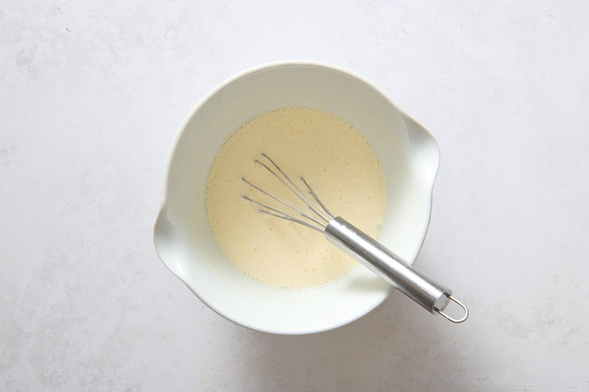 Whisking the wet ingredients