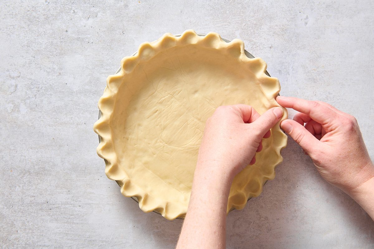 Crimping the pie crust