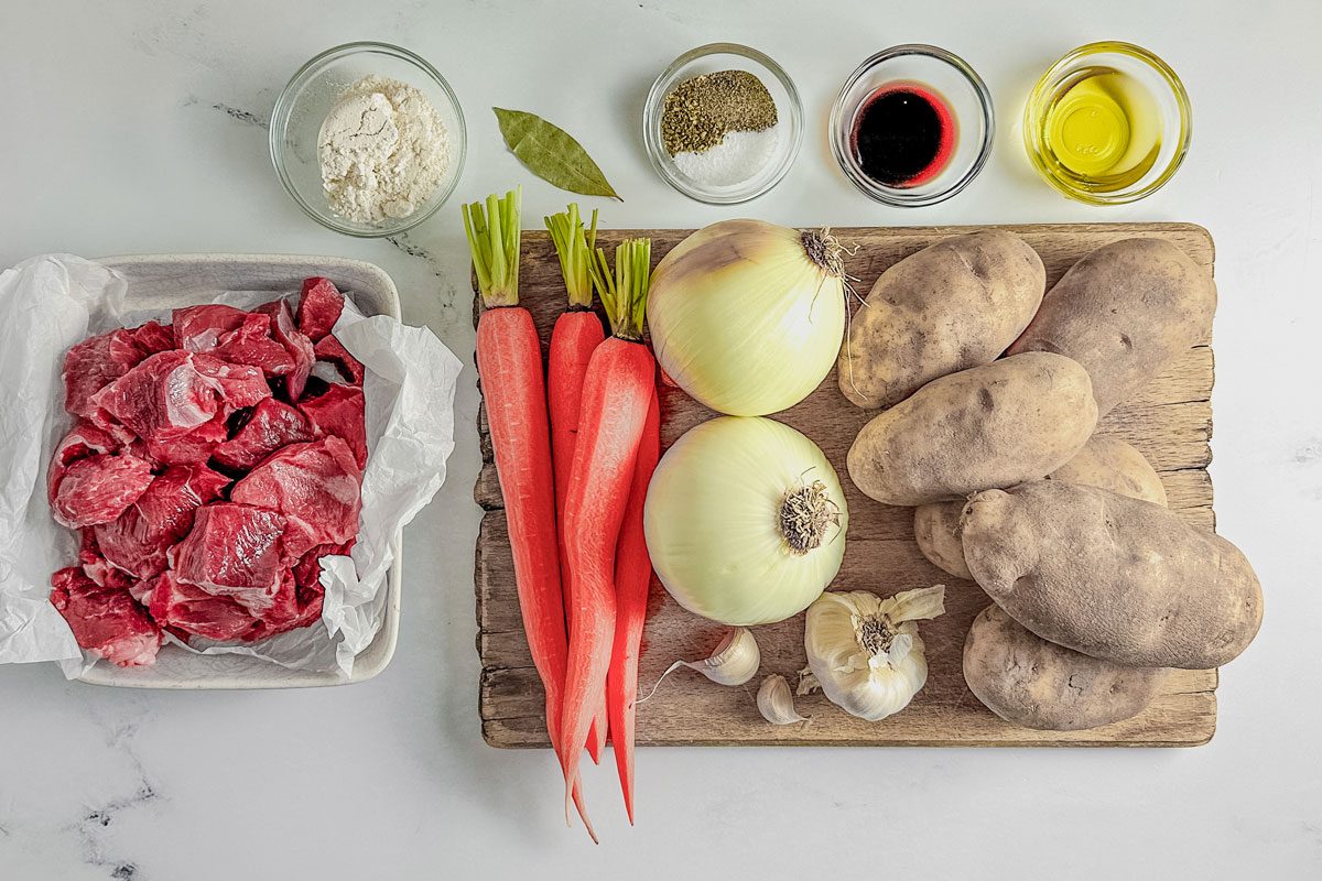 Ingredients for Taste of Home venison stew.