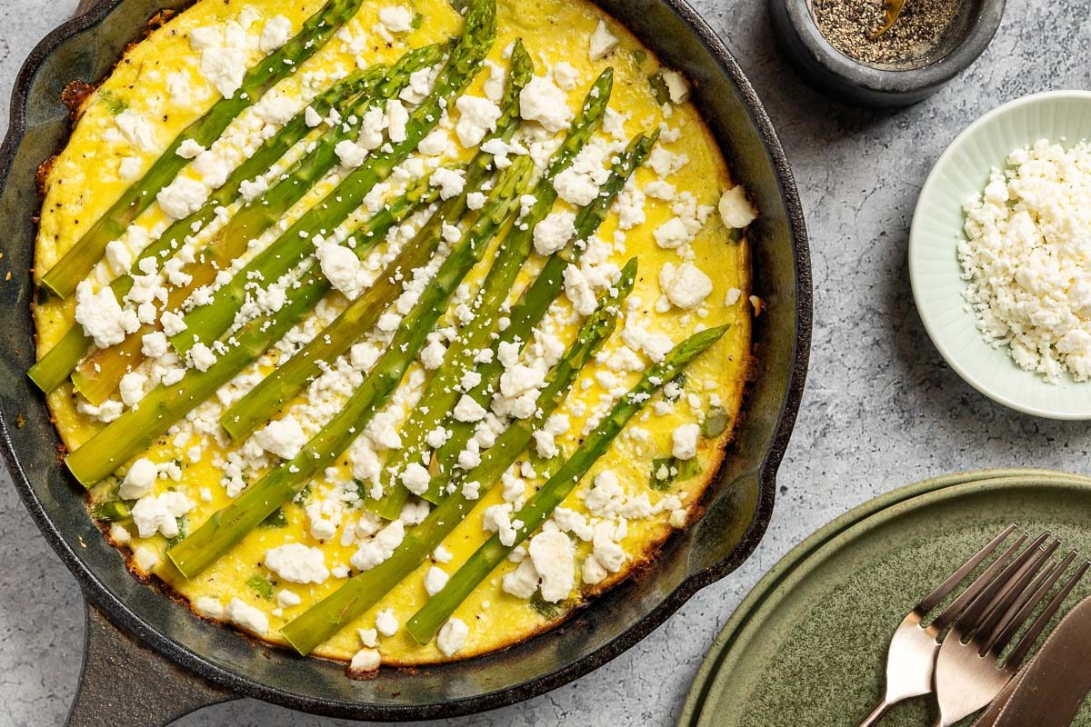 Taste of Home Asparagus Frittata recipe photo of the final recipe.