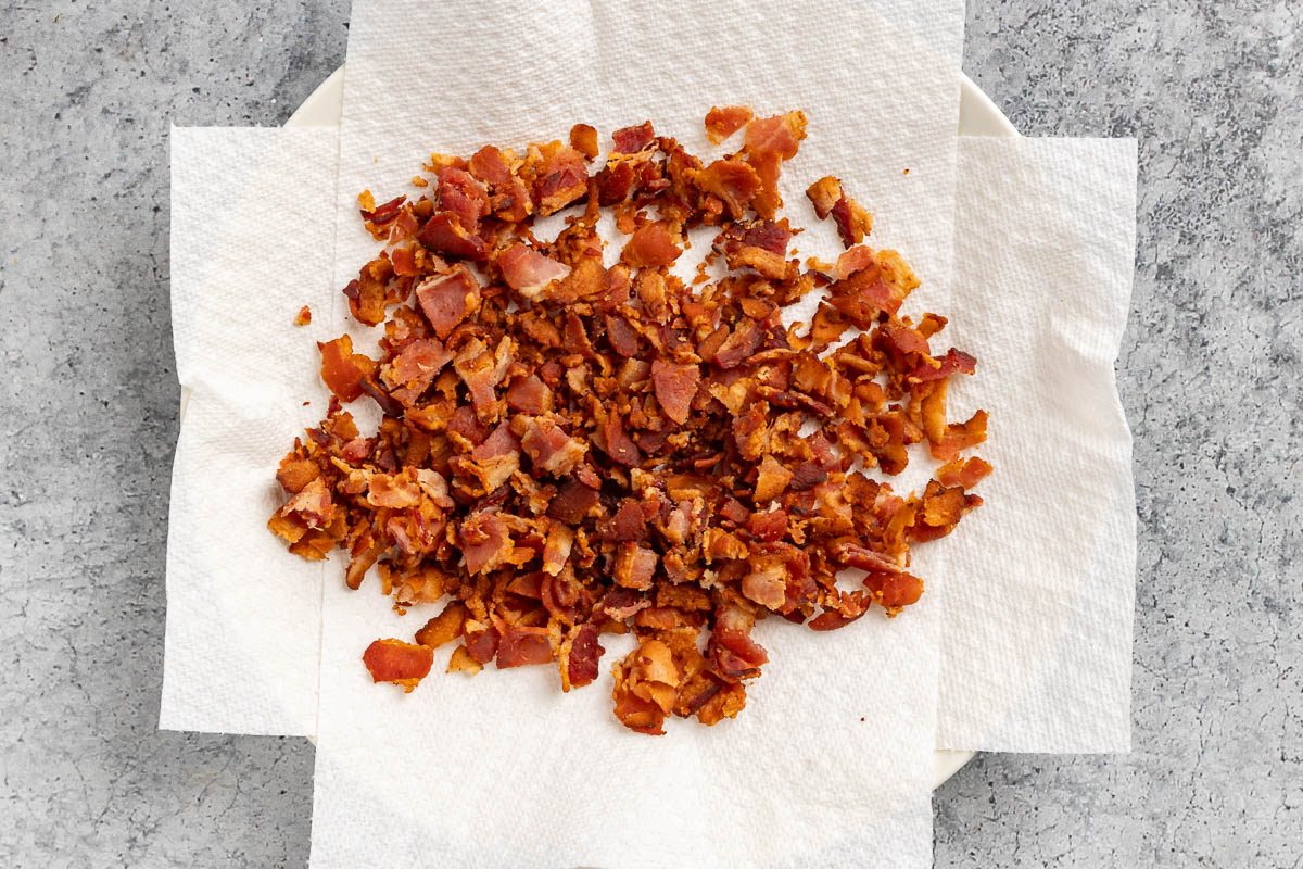 Taste Of Home Bacon Dip Recipe Photo Of Crisped And Crumbled Bacon.