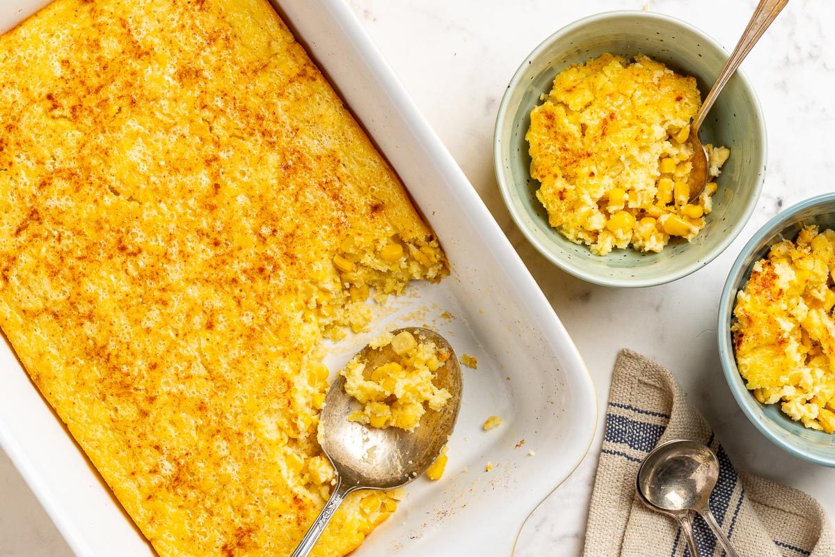 Taste of Home Cornbread Pudding recipe photo of the completed recipe.