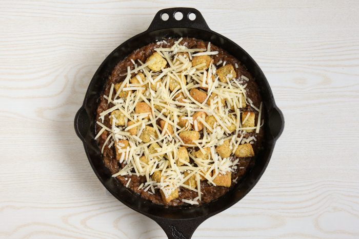 French Onion Casserole before broiling