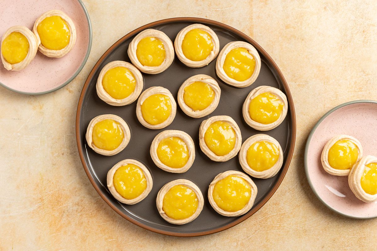 Taste of Home Lemon Meringue Cookies recipe photo of the finished recipe on a serving platter.