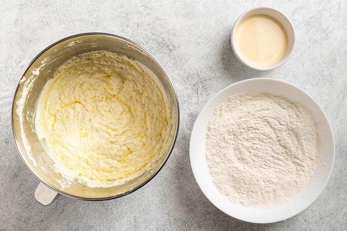 Taste of Home Lemon Raspberry Cake recipe photo of the cake batter.