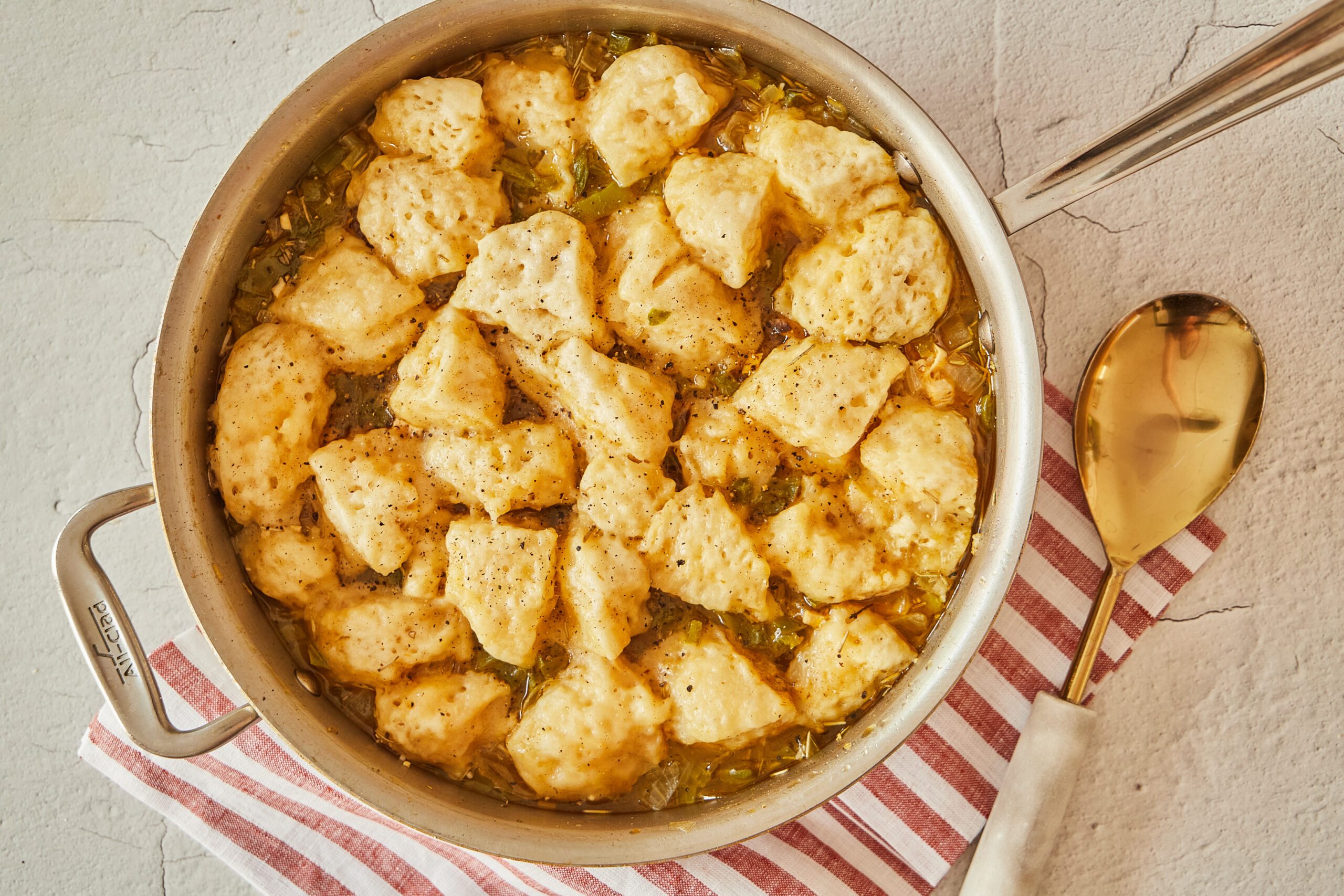 These easy chicken and dumplings are a new weeknight favorite.