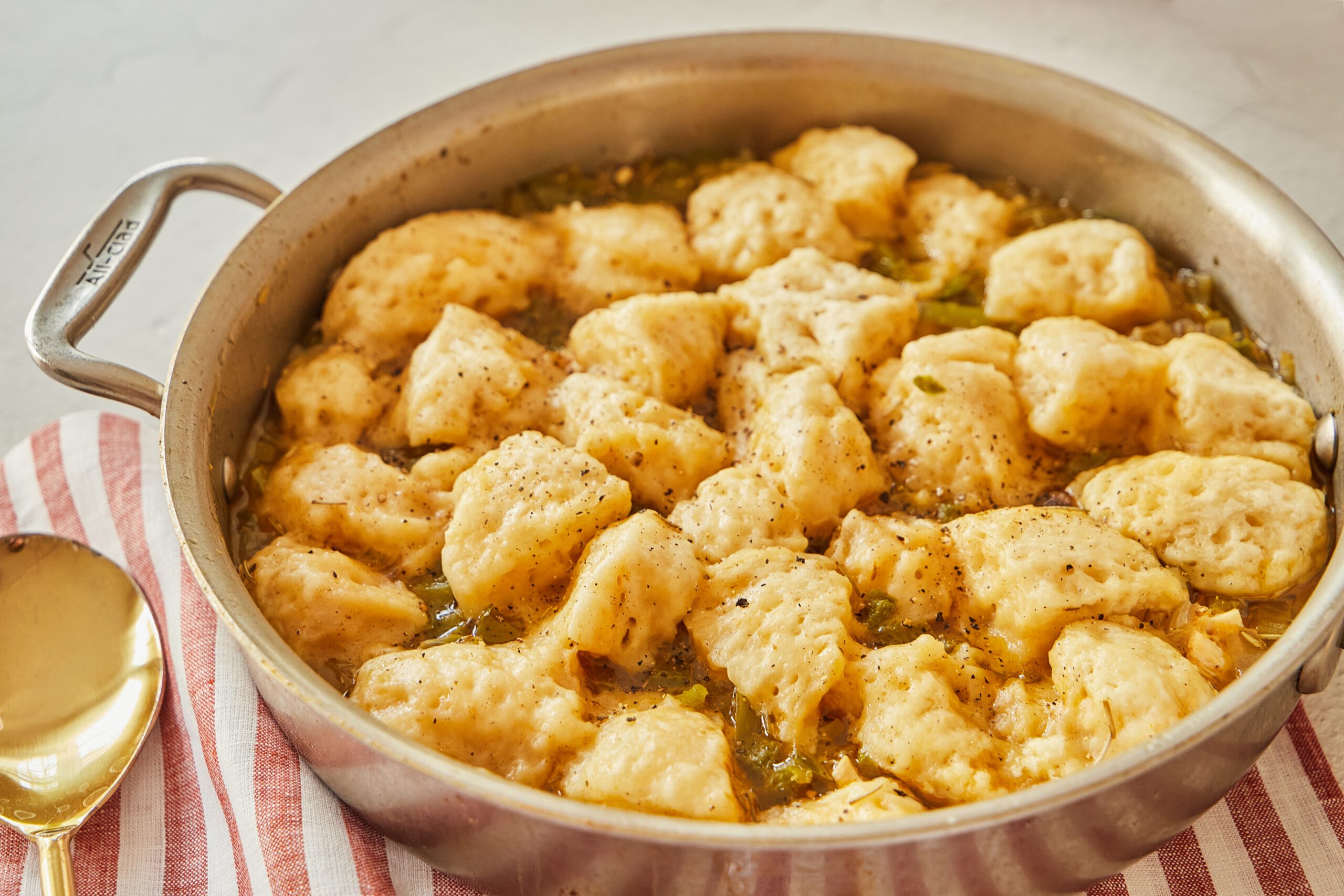 These easy chicken and dumplings are a new weeknight favorite.
