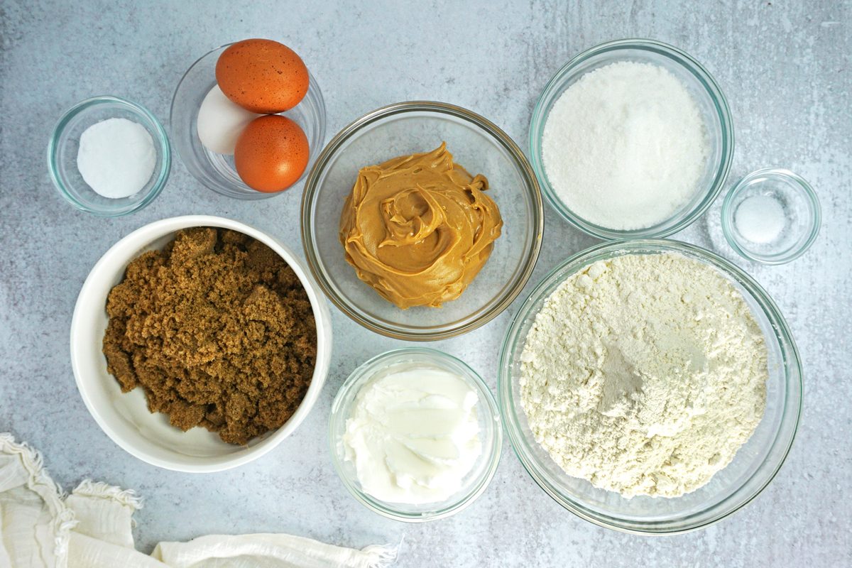 Ingredients to make peanut butter cookies for Taste of Home RMS 7873