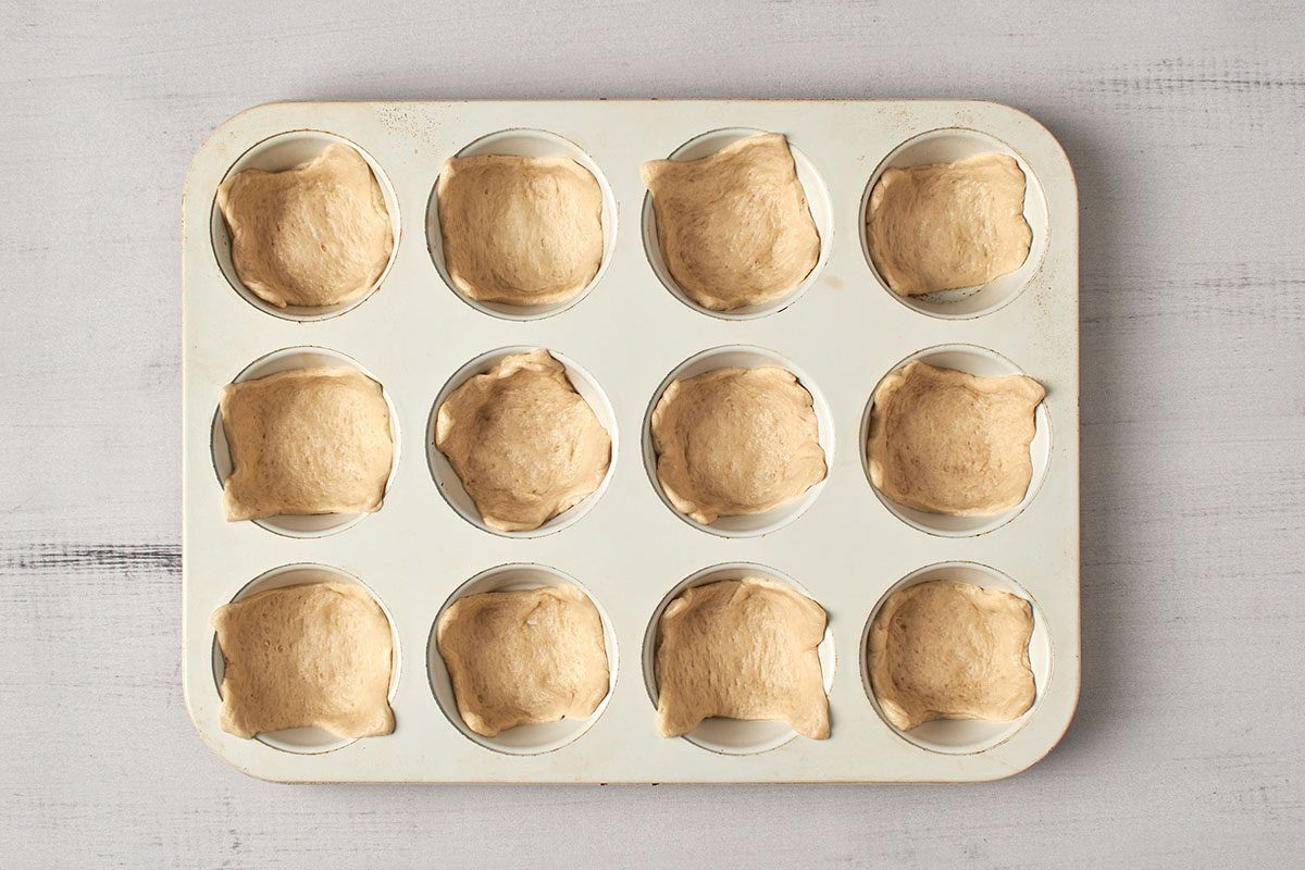 Cut the dough into squares