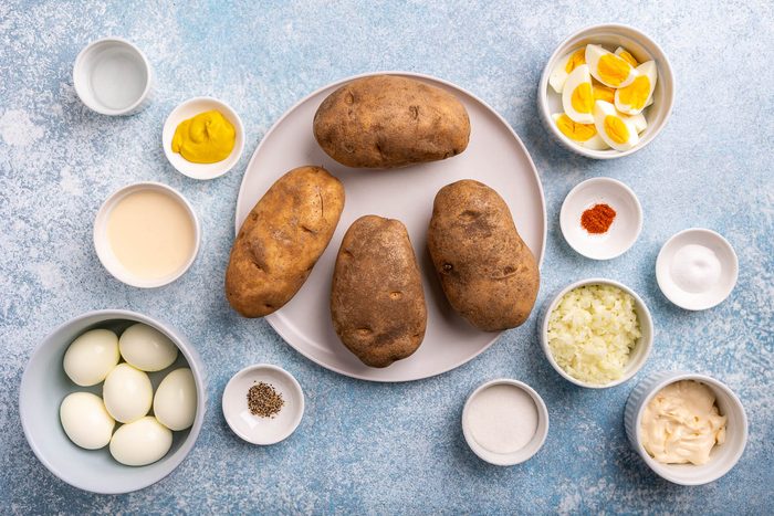 Taste of Home Potato Salad Recipe photo of ingredients.