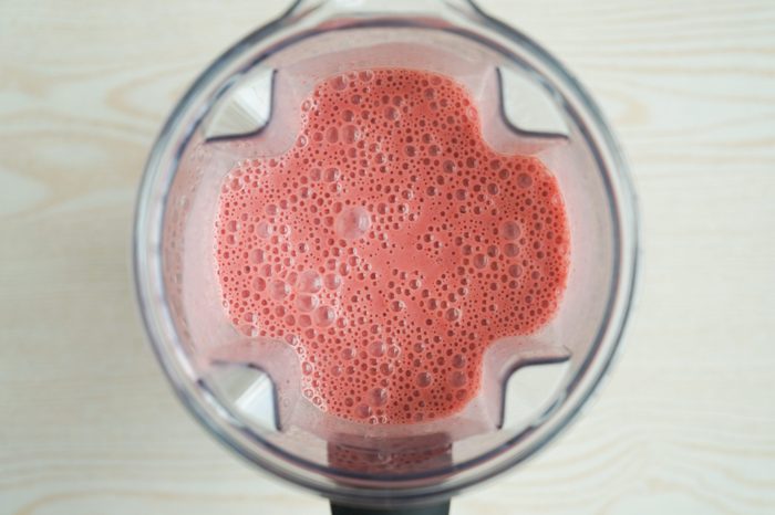 Blending Strawberry Soup