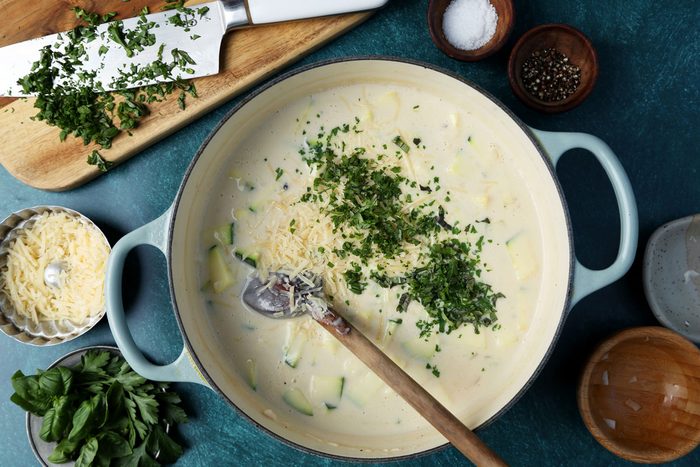 A how to on how to make Taste of Home's Zucchini Soup.