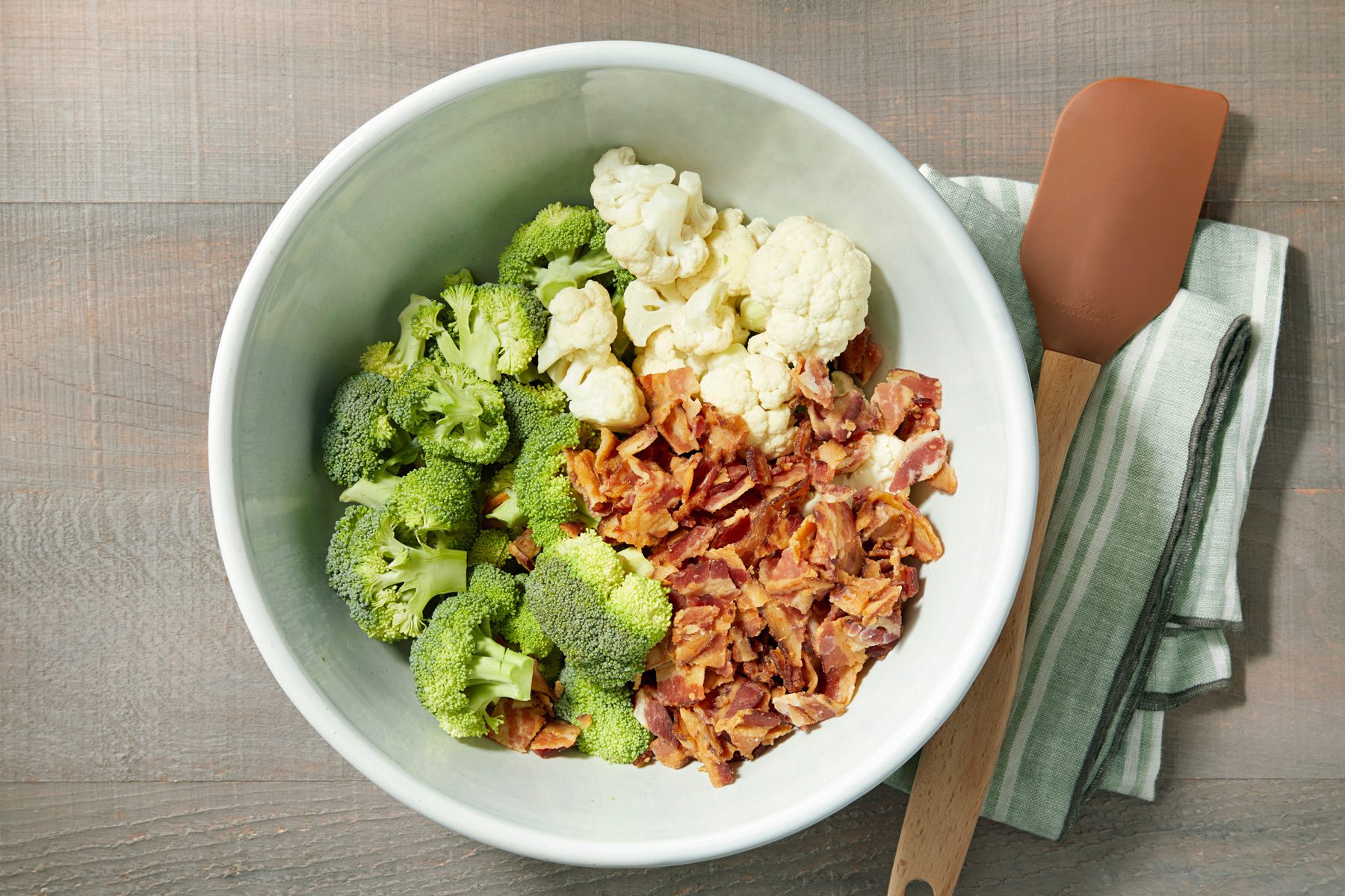 overhead shot of ingredients in a bowl